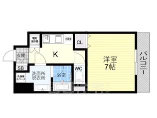 CITY SPIRE平野【6階】の間取り