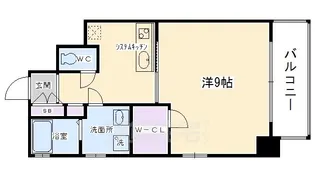 「ハーモニアス西大路」【9階】の間取り
