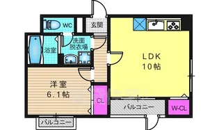 フレイム壬生【3階】の間取り