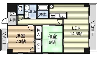 シティーコート翠雲【6階】の間取り