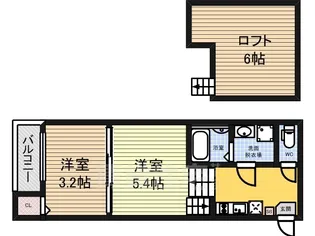 メモリアル【1階】の間取り