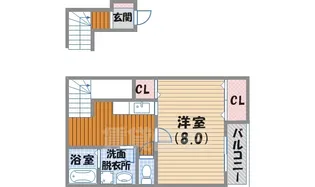 クレール上ヶ原【3階】の間取り