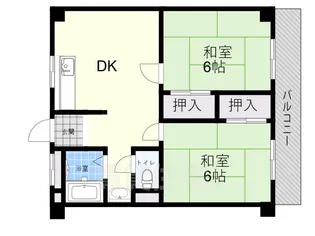 鳴尾ハイツ【2階】の間取り