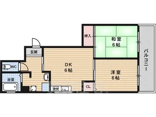サンライズ美山【203号室】の間取り