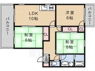 グローリーハイツA棟【203号室】の間取り