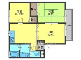 セゾン大軽【1階】の間取り
