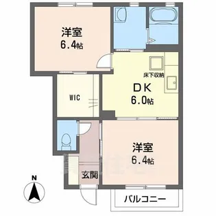 ラ・メゾン柿の木 A棟【102号室】の間取り