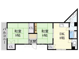 安田マンション【2階】の間取り