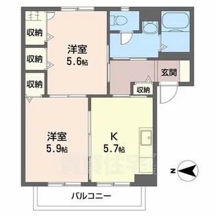 植村コート【201号室】の間取り