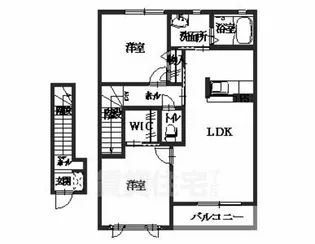 ラ・メゾン柿の木 D棟【202号室】の間取り