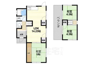 奈良県橿原市西池尻町【一戸建】の間取り