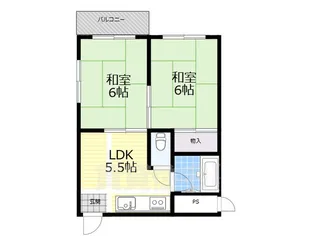 明和マンション【2階】の間取り