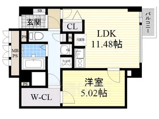 ミュプレ矢場町【7階】の間取り