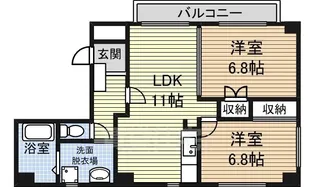 三鈴シティ【4階】の間取り