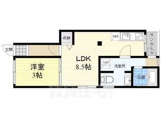 ネイビーフィールド【1階】の間取り