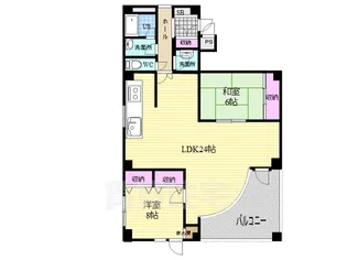シオンズガーデン花川【1階】の間取り