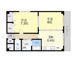スカイコート【1階】の間取り