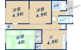 上村ハイツ【2階】の間取り