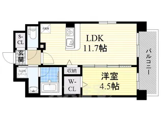 レクエルド塚本【4階】の間取り