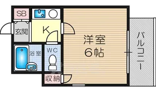 1Kの間取り画像
