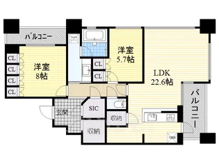 ザ・ライオンズ ミッドキャピタルタワー【35階】の間取り