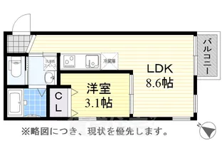 Le Gioieささしまライブ駅【3階】の間取り