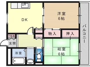 ロータリービルド南花田【4階】の間取り
