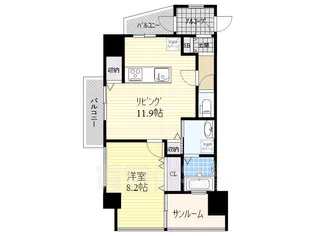 さくらHills ARAKO【9階】の間取り