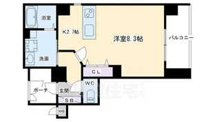 プレサンス京都五条大橋レジェンド【1階】の間取り
