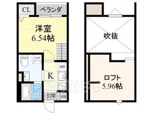 大阪府堺市堺区文珠橋通【アパート】の間取り