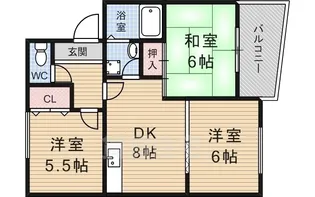 カーサOBATA【3階】の間取り
