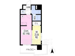 カレント茶屋が坂【4階】の間取り