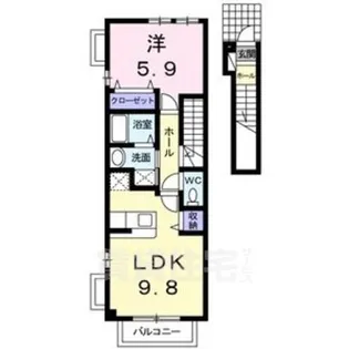 サニ−サイドヒルズ【2階】の間取り