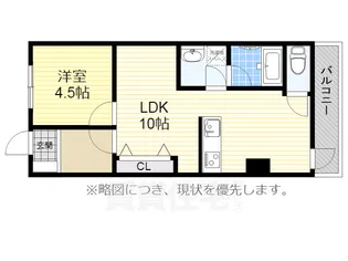 新開コーポ【1階】の間取り