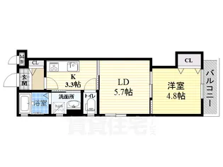 HATCH尼崎【1階】の間取り