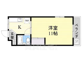 高槻ローズハイツA棟【4階】の間取り