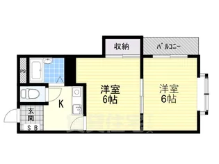 高槻グランドハイツ【4階】の間取り