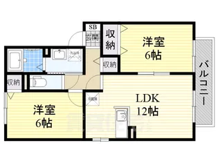 大阪府高槻市高垣町【アパート】の間取り