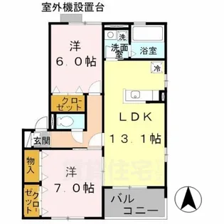 フローレンス2【2階】の間取り