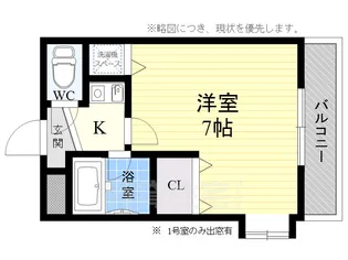 シャトーボヌゥール郡家本町【2階】の間取り