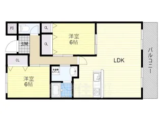 メロディーハイツ五月が丘【6階】の間取り