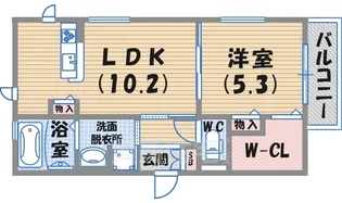 SOLEADO鳴尾【1階】の間取り