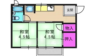 パナハイツ矢倉【1階】の間取り