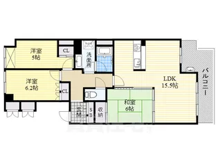大阪府吹田市山田東3丁目【マンション】の間取り