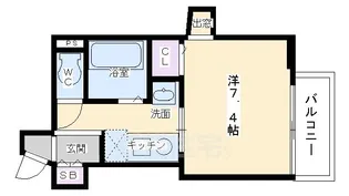 KDXレジデンス西院【3階】の間取り