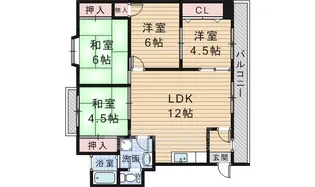 クラタス平野【2階】の間取り