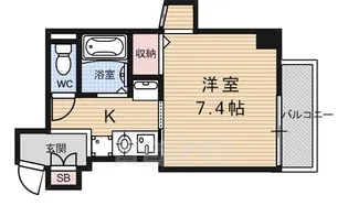 KDXレジデンス西院【3階】の間取り