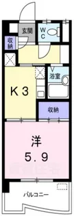 ドミール本城【6階】の間取り