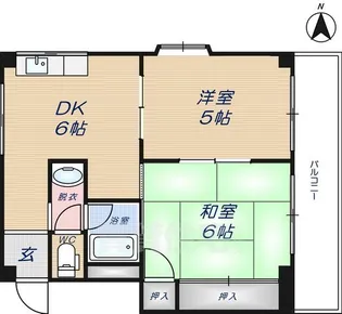 2DKの間取り画像