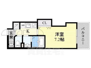 ラグゼ十三【2階】の間取り